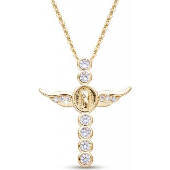 Biju Pozlacený řetízek kříž 3002122