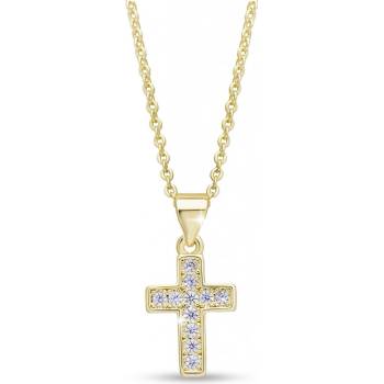 Biju Pozlacený řetízek s křížkem 3002501