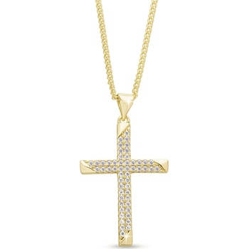 Biju Pozlacený řetízek s přívěskem křížku 3002529