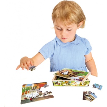 Bino puzzle zvířátka v krabičce