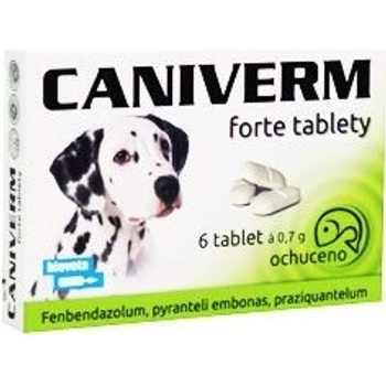 BIOVETA IVANOVICE NA HANE Caniverm forte 6 tbl 0,7g
