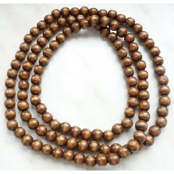 Blingstar korále dřevěné WOOD Brown náhrdelník hnědá 1372