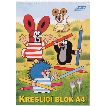 Bobo Kreslící blok KRTEK spirála A4 čistý