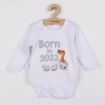 Body s potiskem New Baby Born in 2023 dinosaurus Bílá