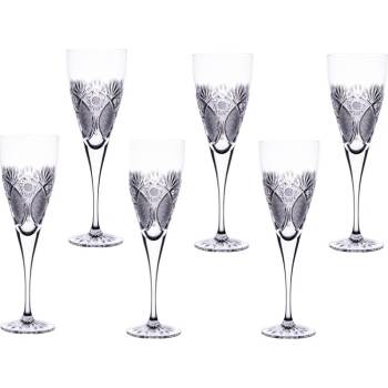 Bohemia Crystal Broušené sklenice Fiona na bílé víno 6 ks 270 ml