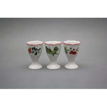 Bohemia Porcelán 1987 Kalíšek na vejce Rokoko Lesní plody