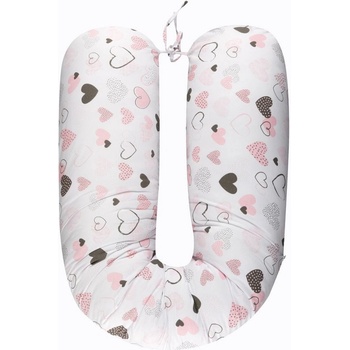 Bomimi ADOS kojící polštář SRDÍČKA růžová šedá