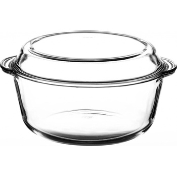 BORCAM Pekáč skleněný kulatý s víkem 3,15 l