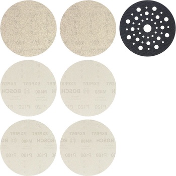 BOSCH 7dílná základní sada EXPERT M480 pro excentrické brusky 125 mm, 2x80 / 2x120 / 2x180 2608901202