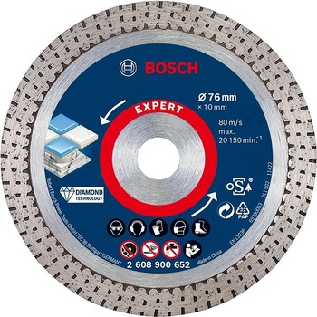 BOSCH Diamantový řezný kotouč EXPERT HardCeramic 76 mm, 76 × 1,5 × 10 mm 2.608.900.652 2.608.900.652