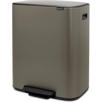 Brabantia BO pedálový koš 60L platinová 211409