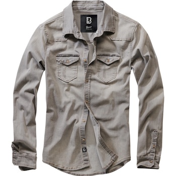 Brandit košile Riley Denim šedá