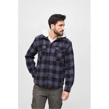 Brandit Lumberjacket hooded černo-šedá