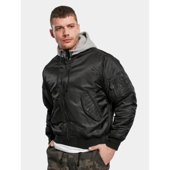 Brandit MA1 Sweat Hooded jacket černo šedá