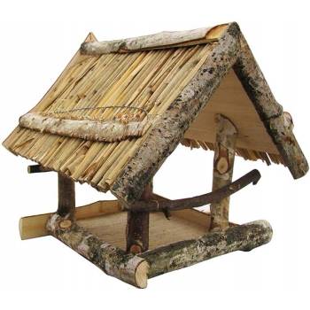 Brapta Krmítko pro ptáky nástěnné 30 x 18 x 16 cm dřevěné přírodní