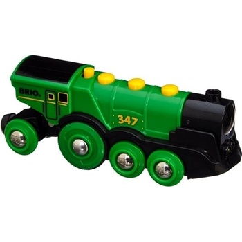 Brio Mohutná elektrická zelená lokomotiva se světly