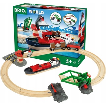 Brio Přístaviště s nákladní lodí a kolejemi H015766