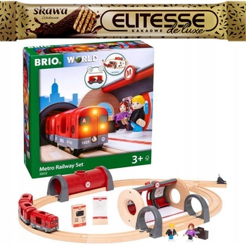 Brio WORLD 33513 Vláčkodráha se soupravou metra a nástupištěm
