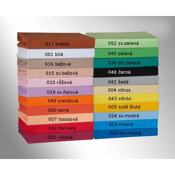 Brotex froté prostěradlo černé 80x200