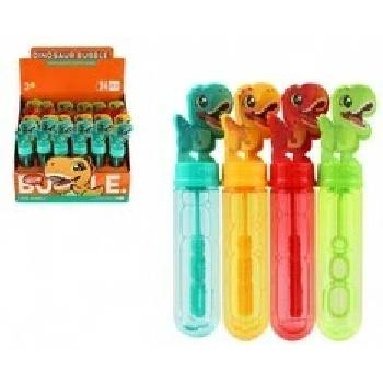 Bublifuk 40ml dinosaurus plast 14cm 4 barvy 24ks v boxu