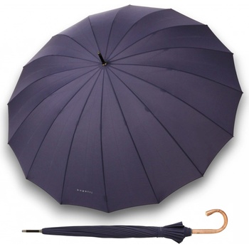 Bugatti Doorman černý luxusní pánský holový deštník s dřevěnou rukojetí černý