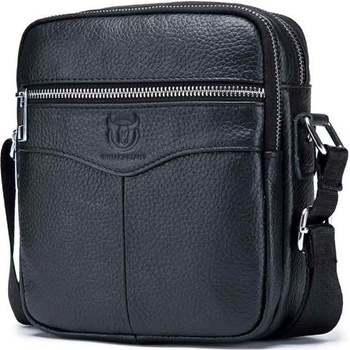 Bullcaptain pánská kožená messenger taška Haude Černá DJB023s1