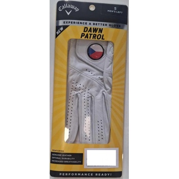 Callaway Dawn Patrol Womens Golf Glove česká vlajka levá bílá M