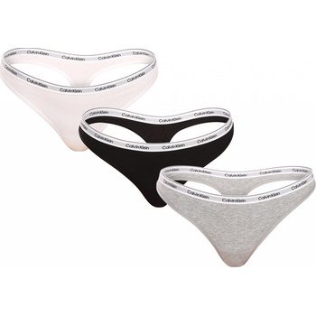 Calvin Klein 3PACK dámská tanga vícebarevná (QD5209E-MPI)