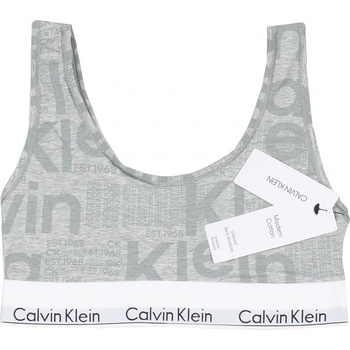 Calvin Klein bralette korzet Logo print šedá