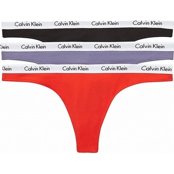 Calvin Klein Dámská tanga QD3587E 1CX 3 KUSY černá
