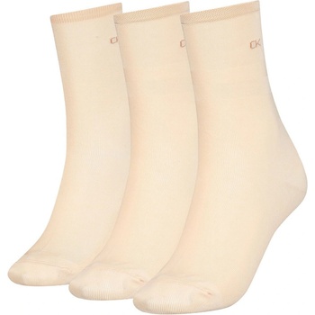 Calvin Klein dámské ponožky 3 pack 701219848 béžové