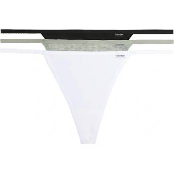 Calvin Klein Dámské tanga QD5070E 3 KUSY černá