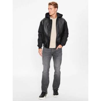 Calvin Klein Jeans bunda z imitace kůže J30J323399 černá