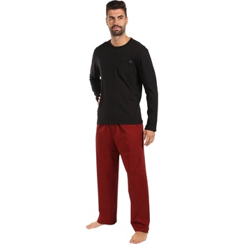 Calvin Klein NM2781E-SX5 pánské pyžamo dlouhé černo červené
