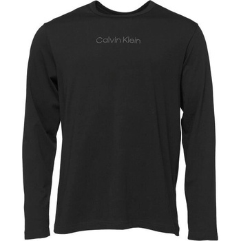 Calvin Klein pánské pyžamové triko dl.rukáv s nápisem černé