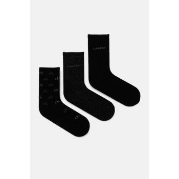 Calvin Klein ponožky 3-pack dámské 701229444 černá