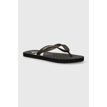 Calvin Klein žabky Jeans BEACH SANDAL GLOSSY pánské černá