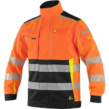 Canis CXS BENSON Bunda výstražná softshell oranžovo - černá