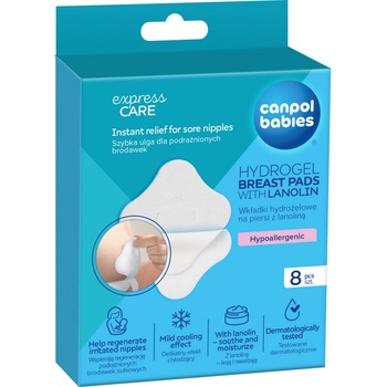 CANPOL babies Hydrogelové hojící prsní polštářky s lanolinem 8ks