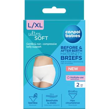 Canpol Babies kalhotky pro ženy v pokročilém těhotenství a po porodu 16/000 2 ks. bílá