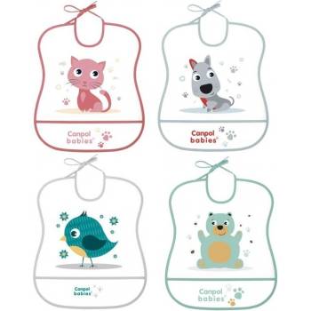 Canpol babies plastový bryndák měkký Cute Animals 2/919