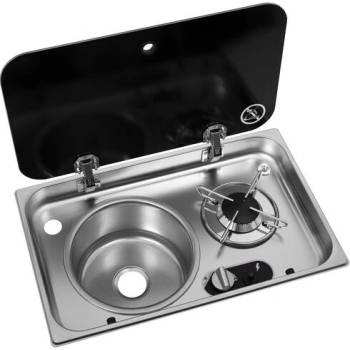 Carbest Kombinovaný dřez s jednoplotýnkovým vařičem dřez vlevo