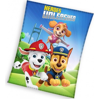 Carbotex Dětská mikroplyšová deka Tlapková Patrola Odvážní Hrdinové