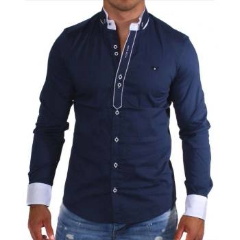 Carisma košile dlouhý rukáv tm. Modrá 8018