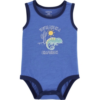 CARTER'S Body bez rukávů Blue Chameleon kluk