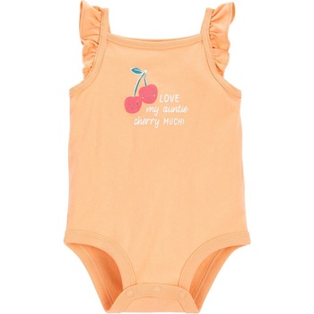 CARTER'S Body na ramínka Orange Cherry holka