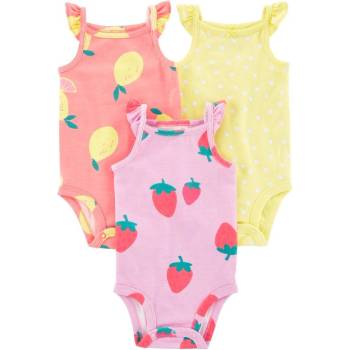 CARTER'S Body na ramínka Pink Flowers holka