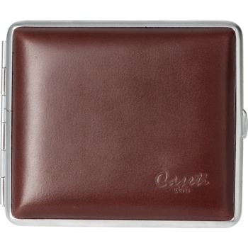 Caseti kožená tabatěrka 18 ks tmavě hnědá