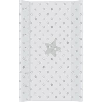 Ceba Baby podložka s tvrdou deskou Hvězdy šedá 80 x 50