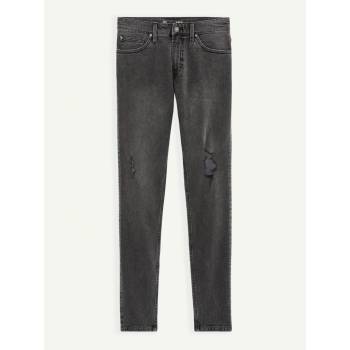 Celio Tmavě pánské slim fit džíny Codestroys šedé